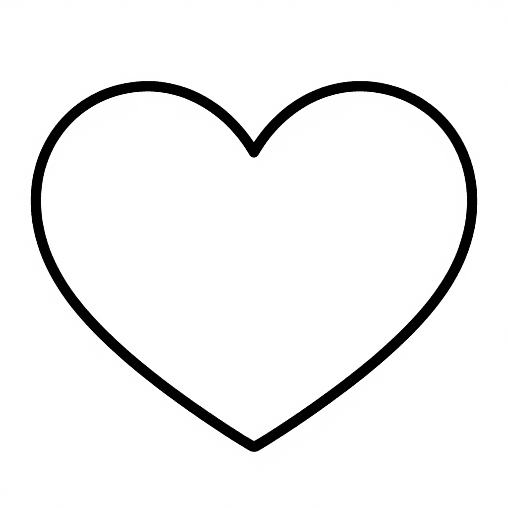 A Valentine Heart Coloring Page - free printable coloring page for kids to download