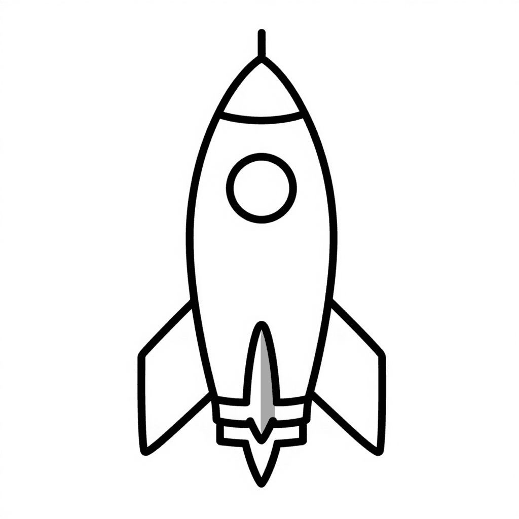 A Rocket Ship Coloring Page - free printable coloring page for kids to download