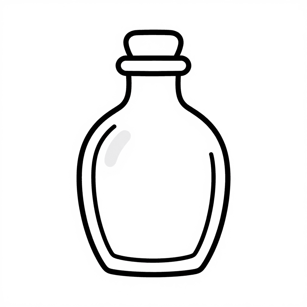 A Potion Bottle Coloring Page - free printable coloring page for kids to download
