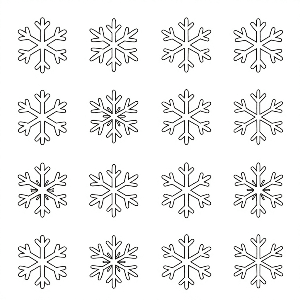 Snowflake Pattern Coloring Page - free printable coloring page for kids to download