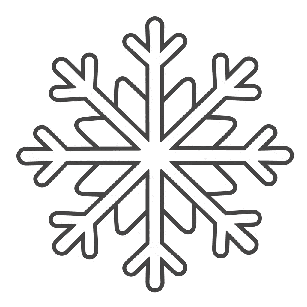 Snowflake Pattern Coloring Page - free coloring page image 3 of 3