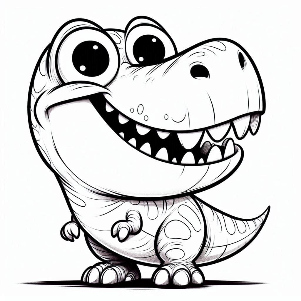 Rawr-some Laughs: The Funny Dinosaur - free coloring page image 8 of 10