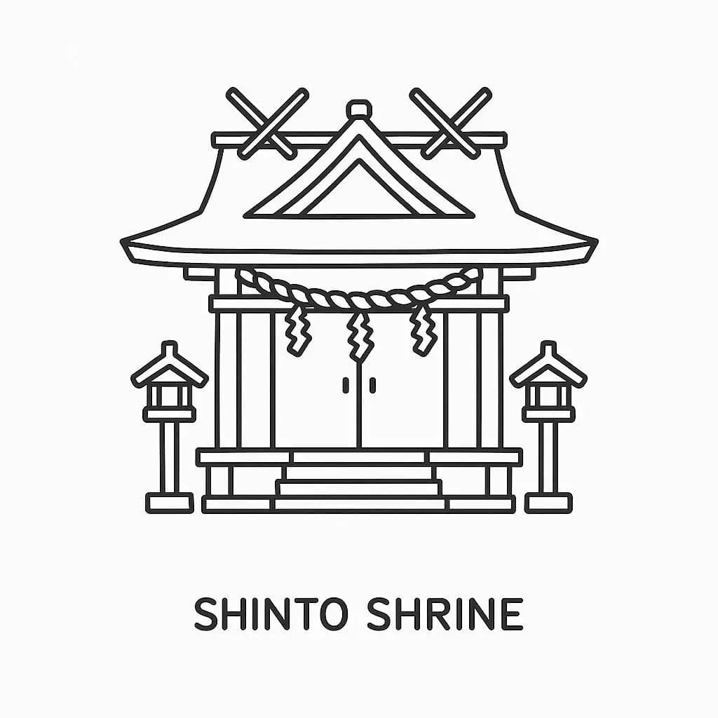 Colorful Faith: Places of Worship Around the World  - free coloring page image 7 of 7