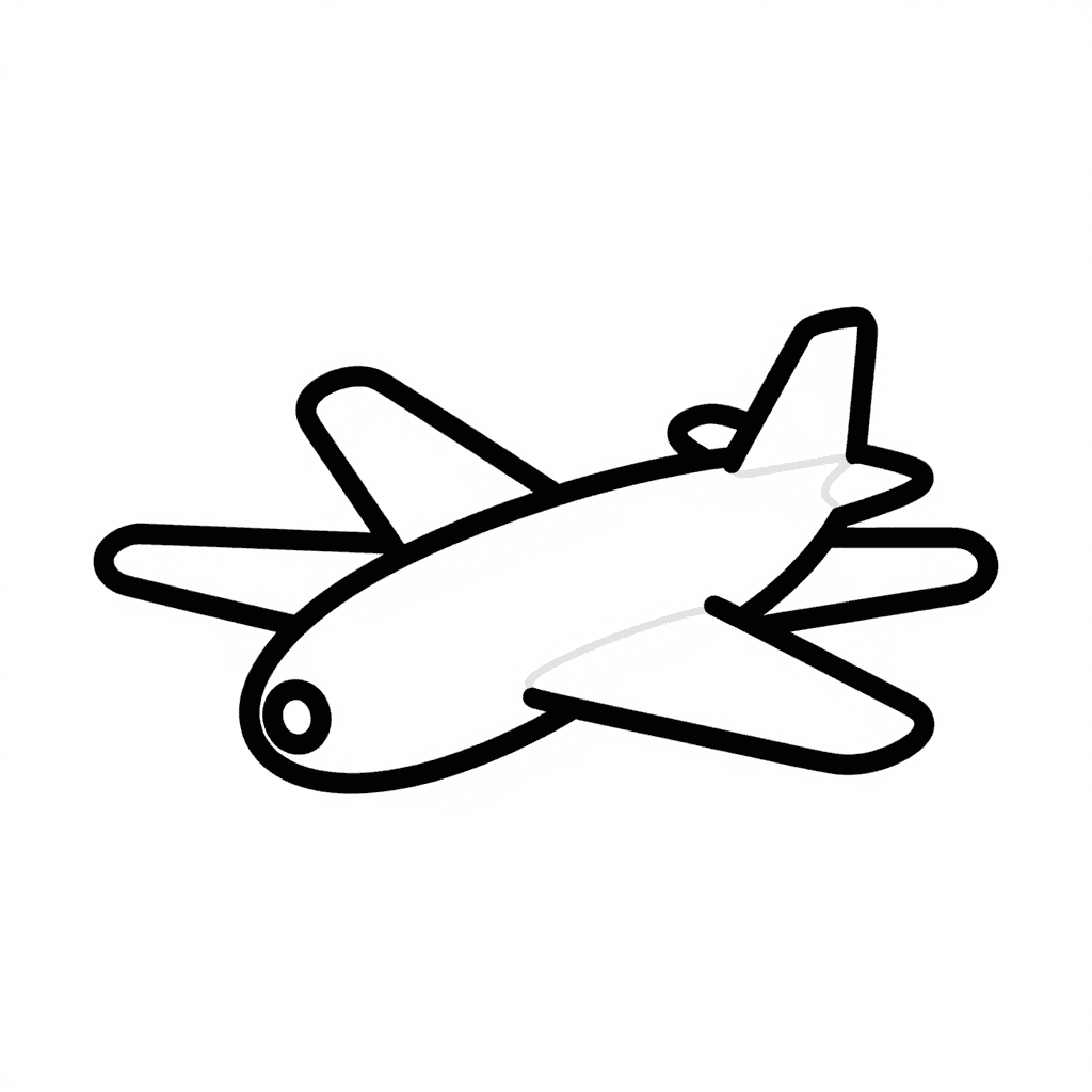 A Toy Airplane Coloring Page - free coloring page image 3 of 3