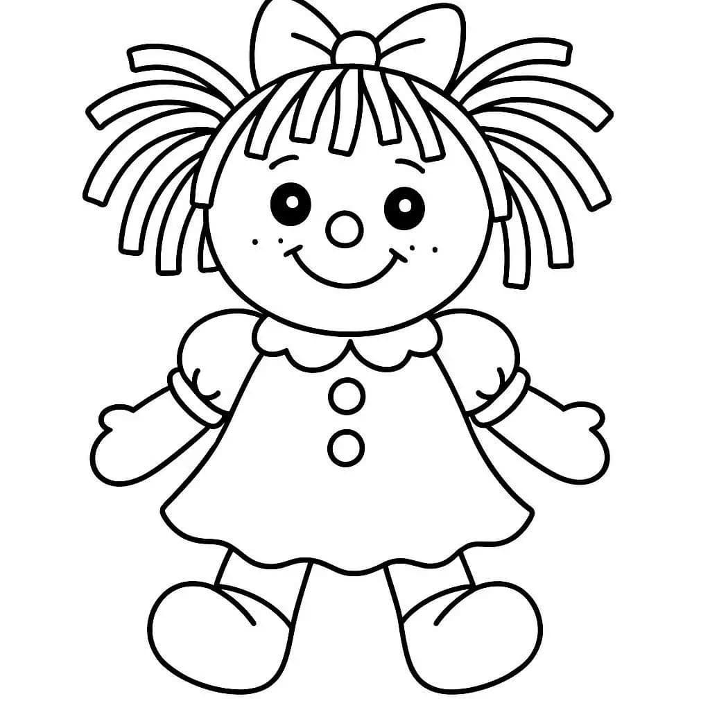 The Adorable Doll  - free printable coloring page for kids to download
