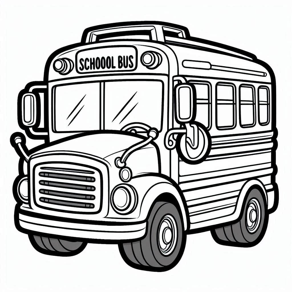 School Bus - Fun and Free Coloring Pages for Kids on the Go! - free coloring page image 3 of 4