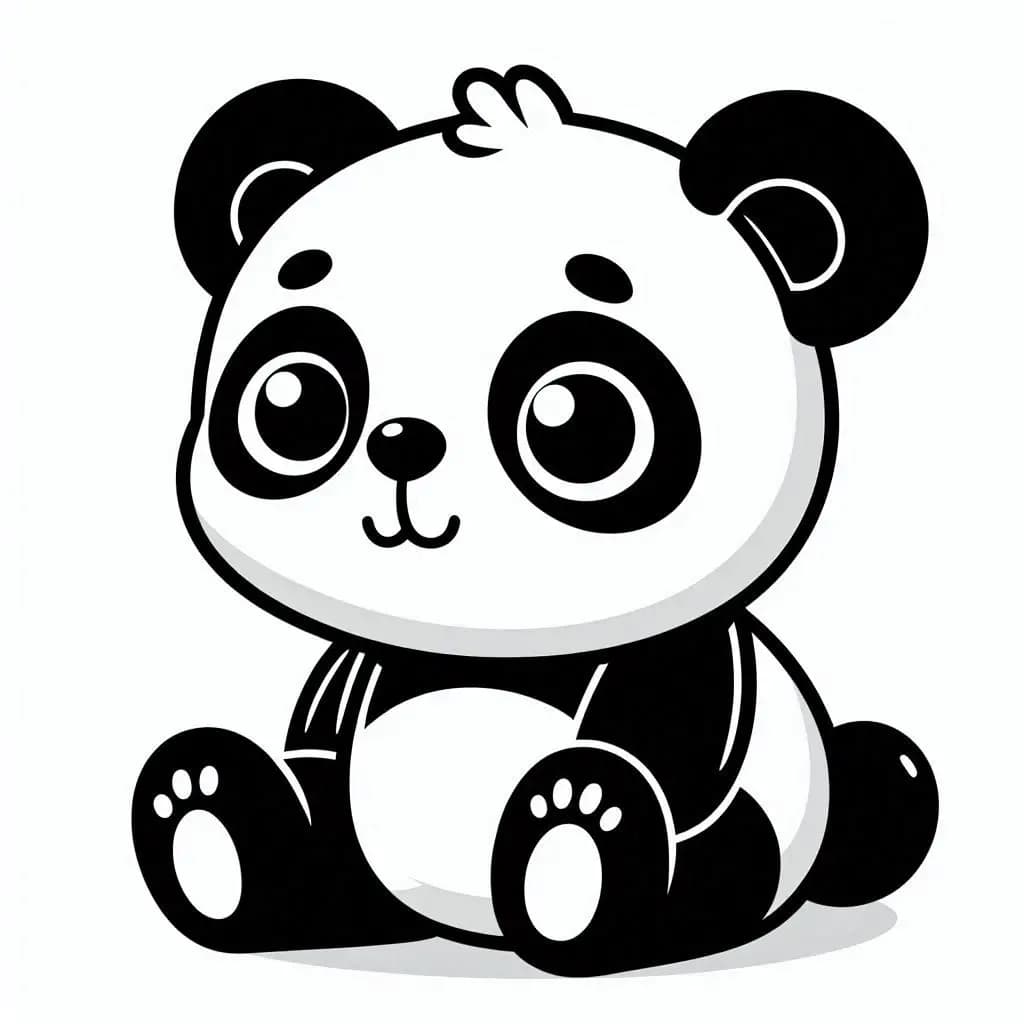 Cutie Panda - Adorable Free Coloring Pages for Panda Lovers! - free printable coloring page for kids to download