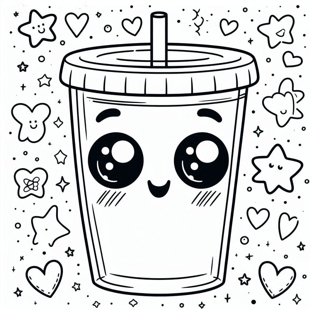Charming Cute Tumbler - free printable coloring page for kids to download