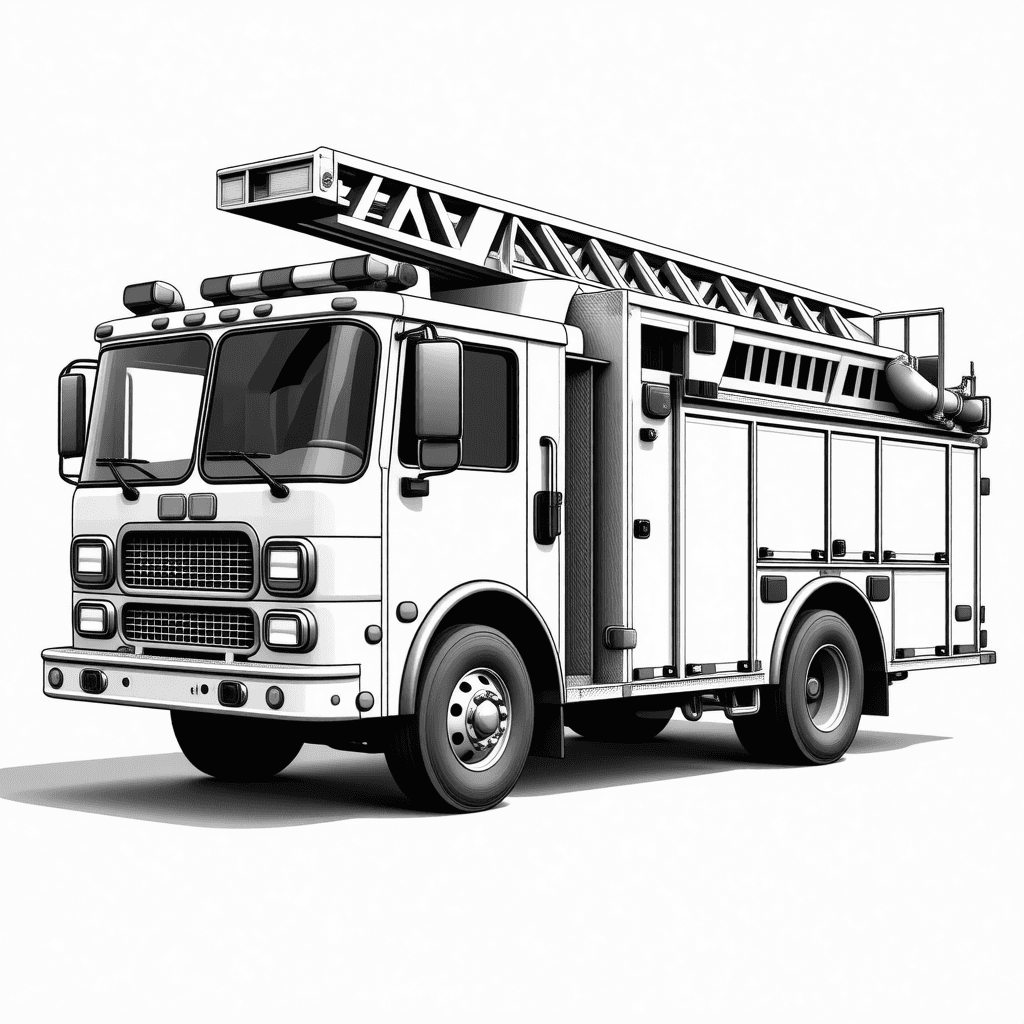 A Fire Truck Coloring Page - free coloring page image 2 of 4