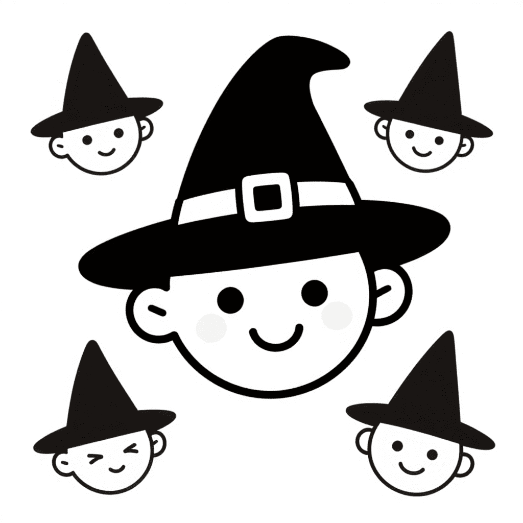 A Wizard With Hat Coloring Page - free coloring page image 2 of 3