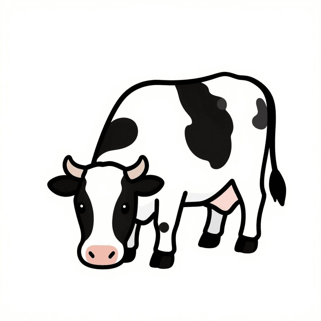 A Cow Grazing Coloring Page - free coloring page image 3 of 3