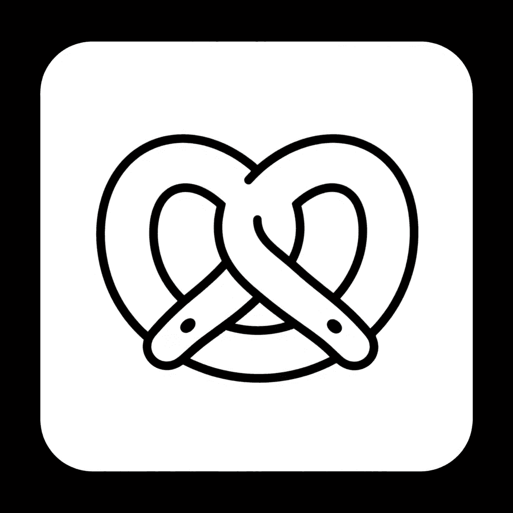 A Pretzel Coloring Page - free coloring page image 3 of 3