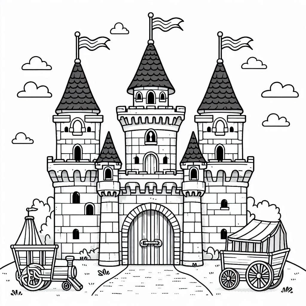 Kids Castle – A Magical Coloring Adventure! - free coloring page image 2 of 4