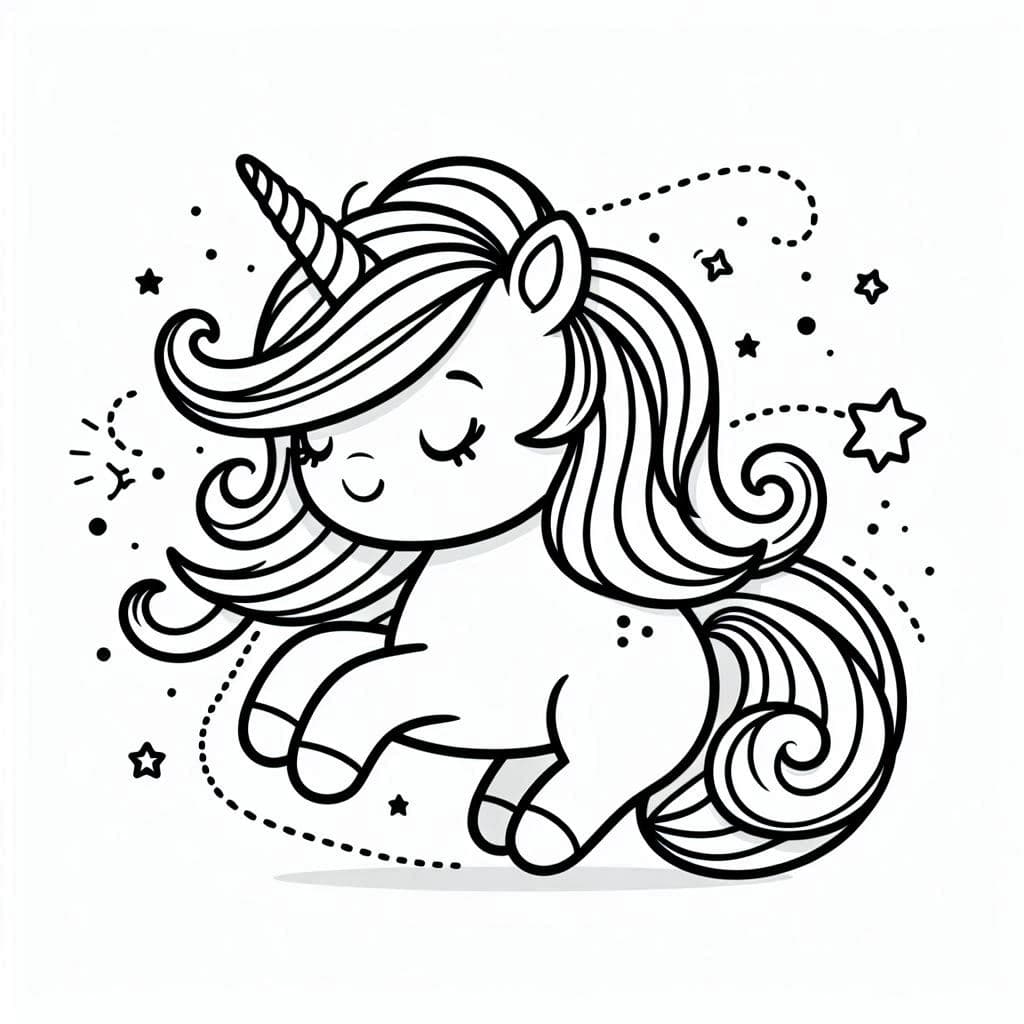 Magical Unicorn – A Whimsical Adventure! Coloring Pages - free coloring page image 4 of 4
