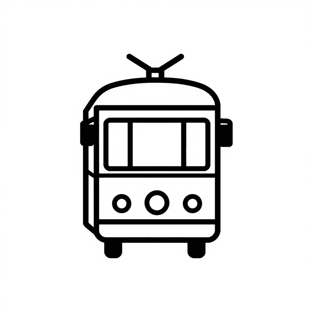 A Tram Coloring Page - free coloring page image 3 of 3