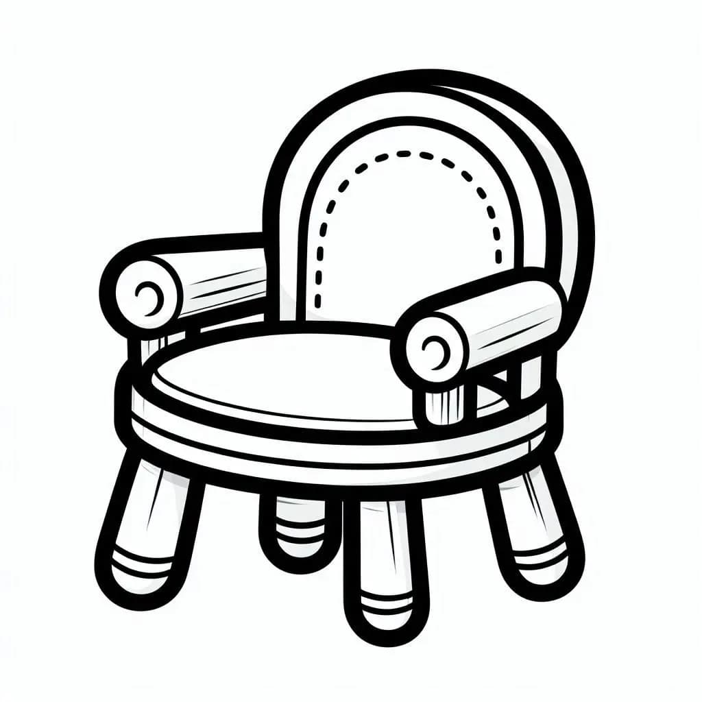  Sweet Seat: The Cute Chair   - free printable coloring page for kids to download