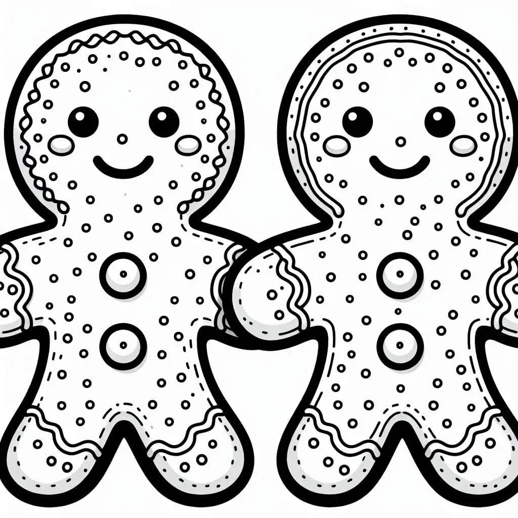 Gingerbread Man - Sweet & Festive Free Coloring Pages! - free printable coloring page for kids to download