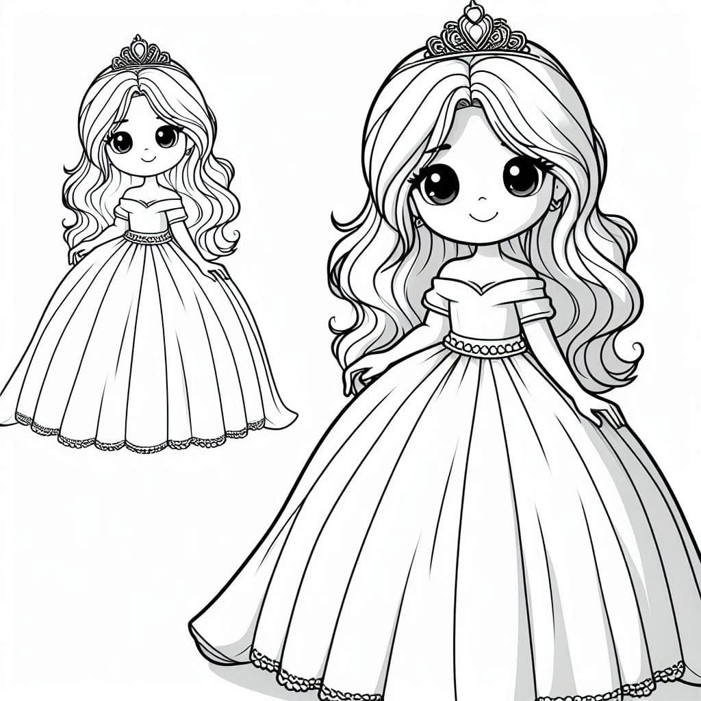 Beauty Princess - Magical Frozen-Themed Free Coloring Pages! - free coloring page image 3 of 5