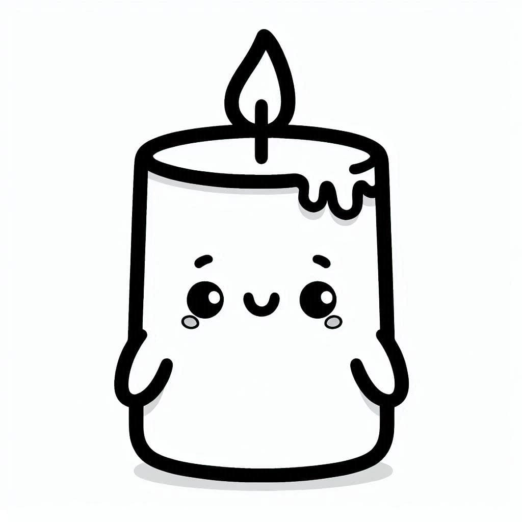Cute Candle — Collection Coloring Page for Cozy Little Artists - free coloring page image 3 of 4