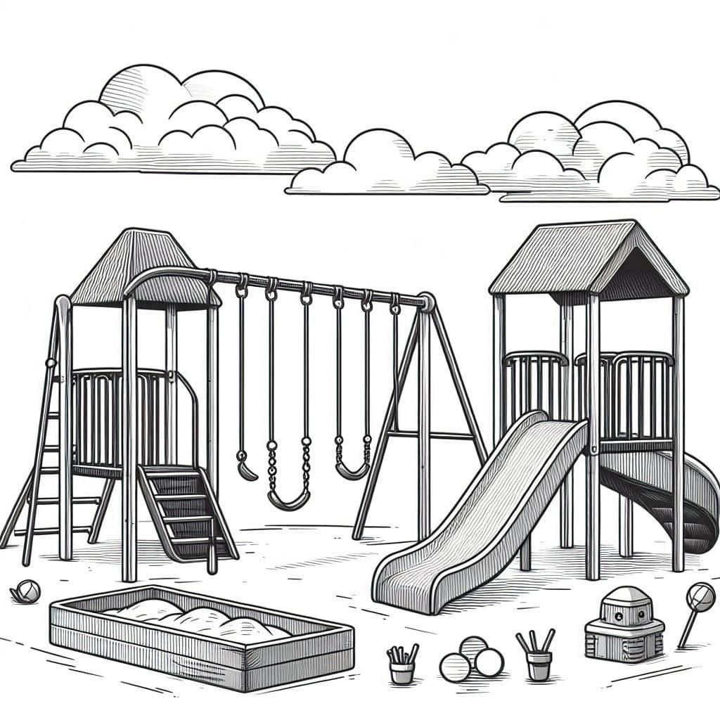 Kids Playground - Fun and Free Coloring Pages for Little Adventurers! - free coloring page image 2 of 4