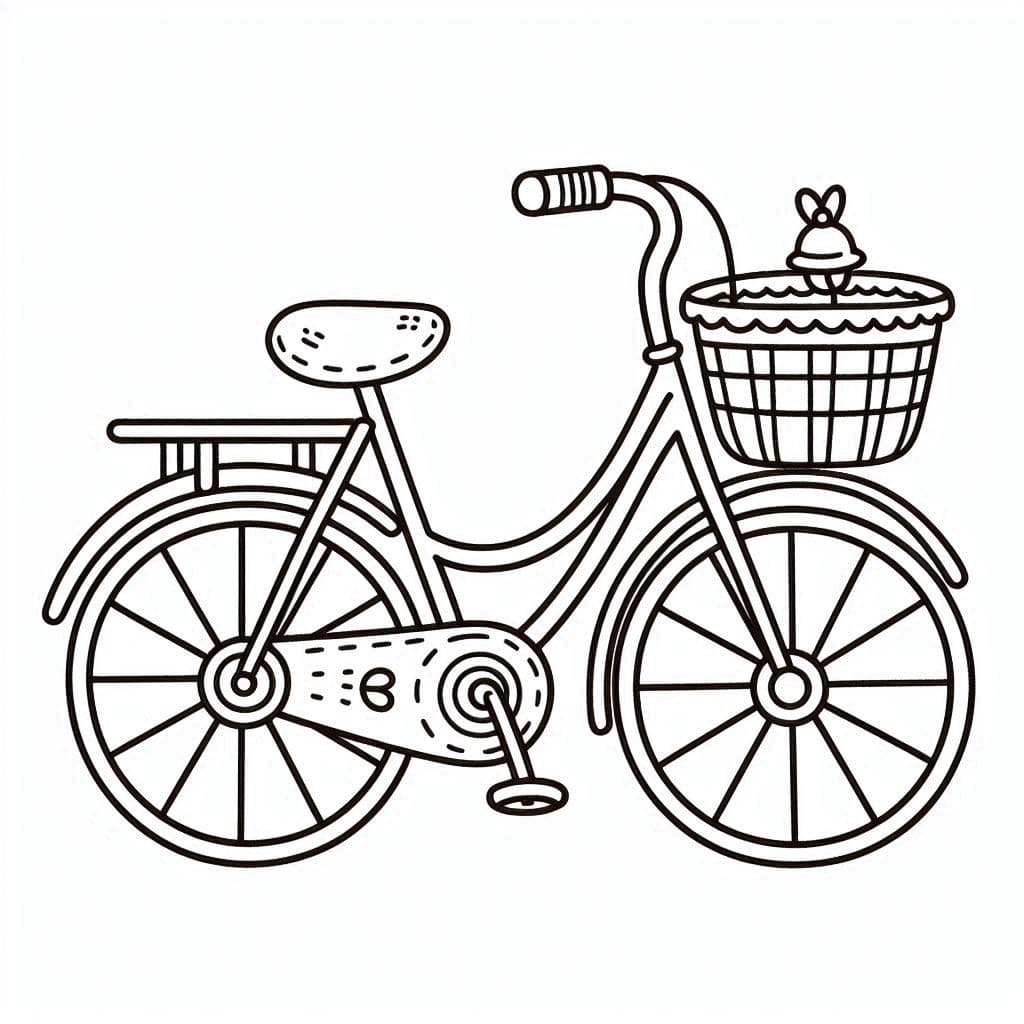 Lovely Ride: The Cute Bicycle - free coloring page image 5 of 8