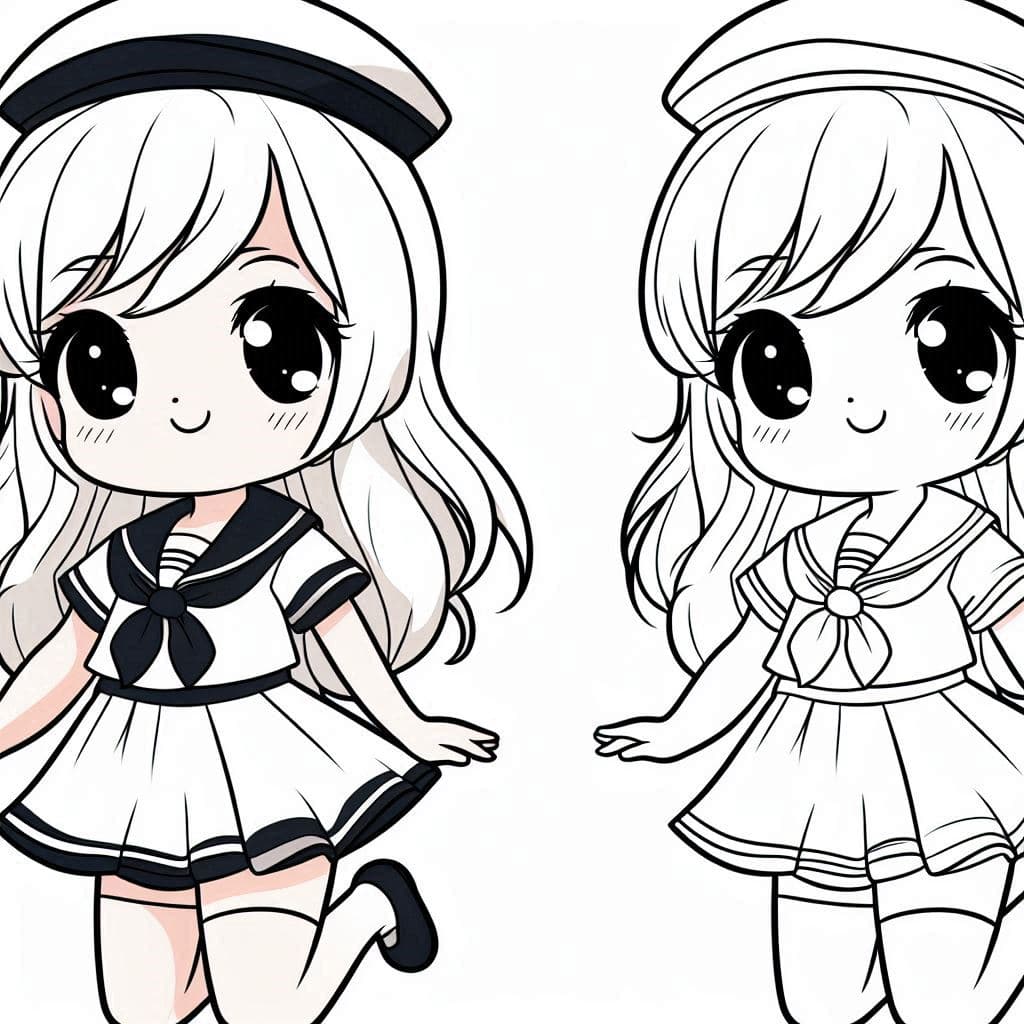 Sailor Girl - Nautical Free Coloring Pages for Ocean Adventures! - free coloring page image 2 of 4
