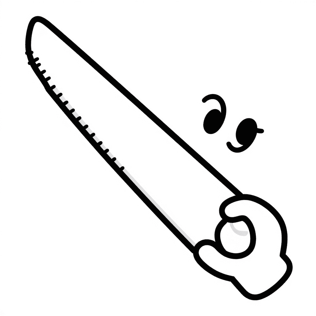 A Saw Coloring Page - free coloring page image 2 of 3