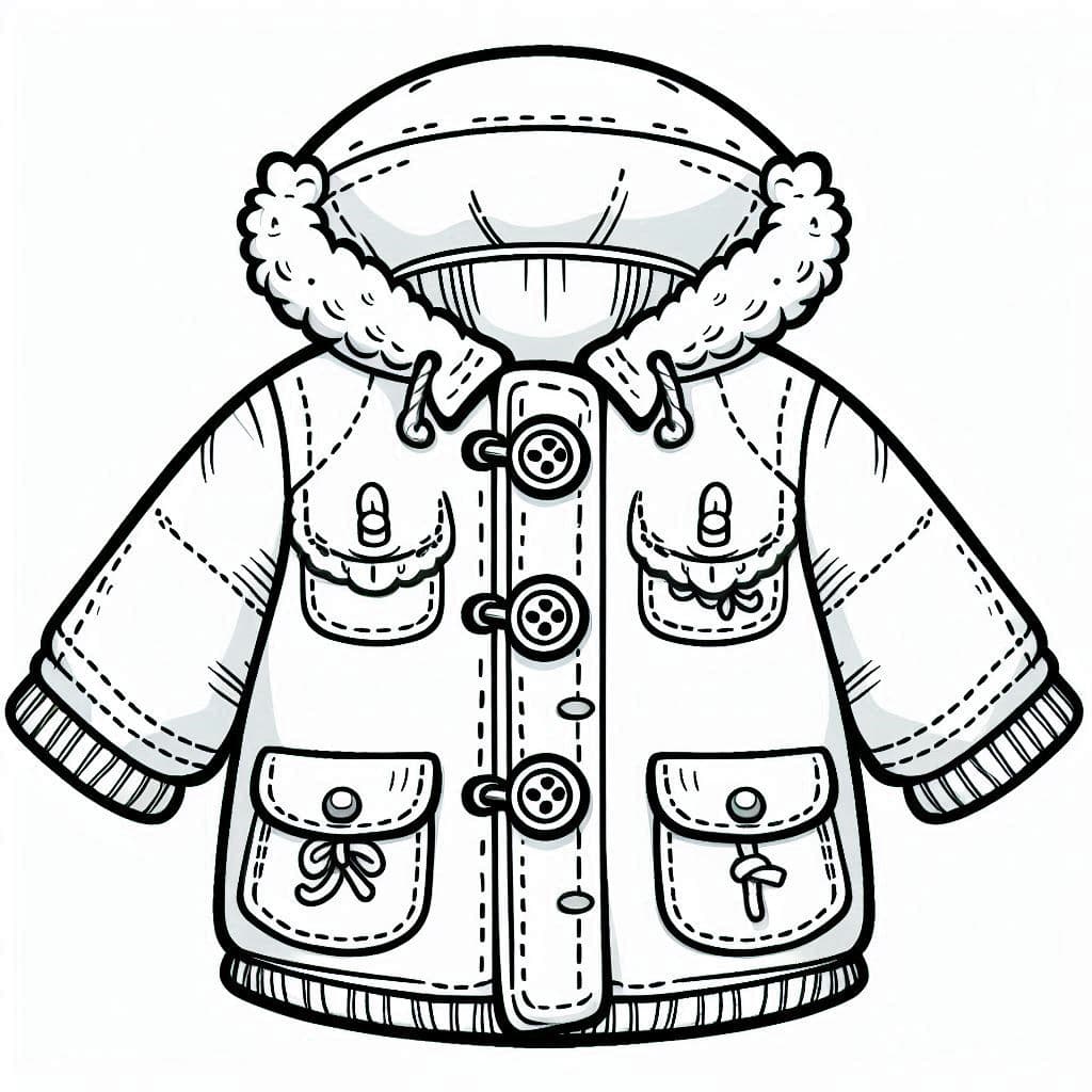 Cozy & Cute: The Perfect Jacket - free coloring page image 6 of 6