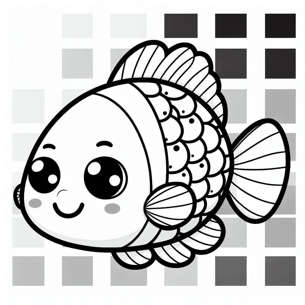 Cute Fish - Free Printable Coloring Pages for Ocean Fun! - free coloring page image 4 of 4