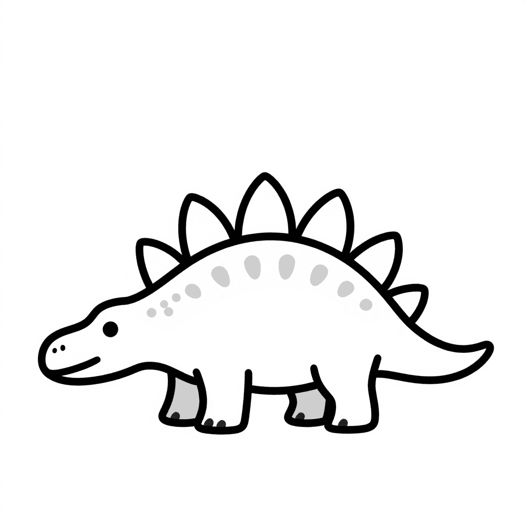 A Stegosaurus With Plates Coloring Page - free coloring page image 3 of 3