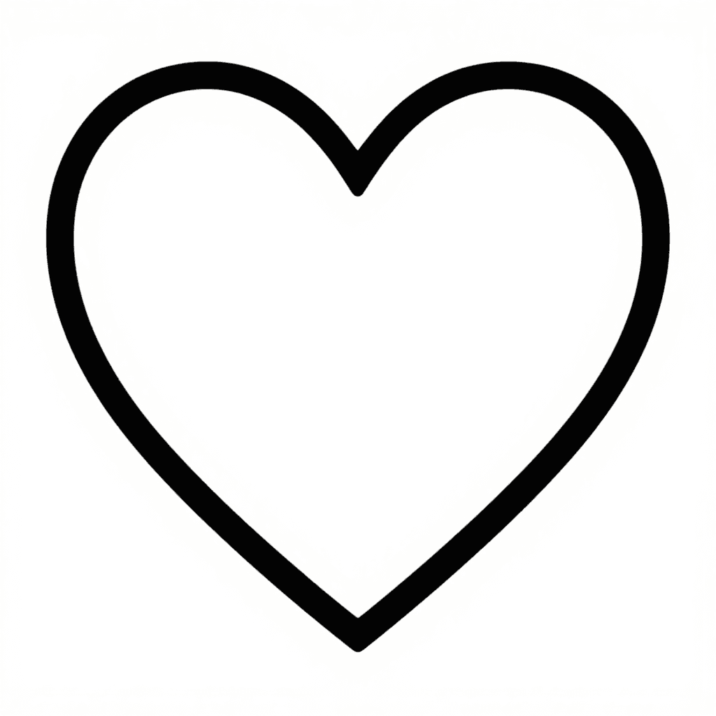 A Valentine Heart Coloring Page - free coloring page image 3 of 3