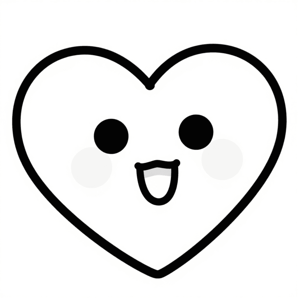 A Valentine Heart Coloring Page - free coloring page image 2 of 3