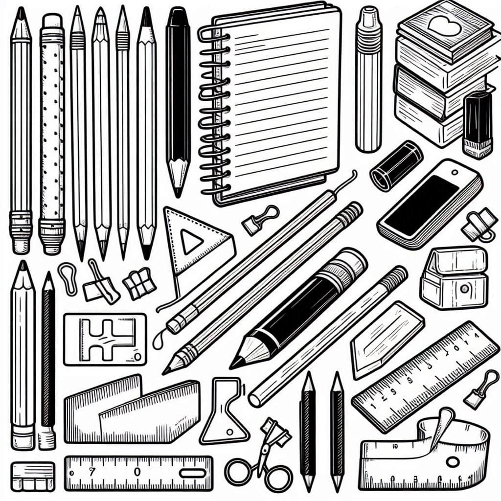 Stationery - Creative Free Coloring Pages for School and Office Lovers! - free coloring page image 4 of 4
