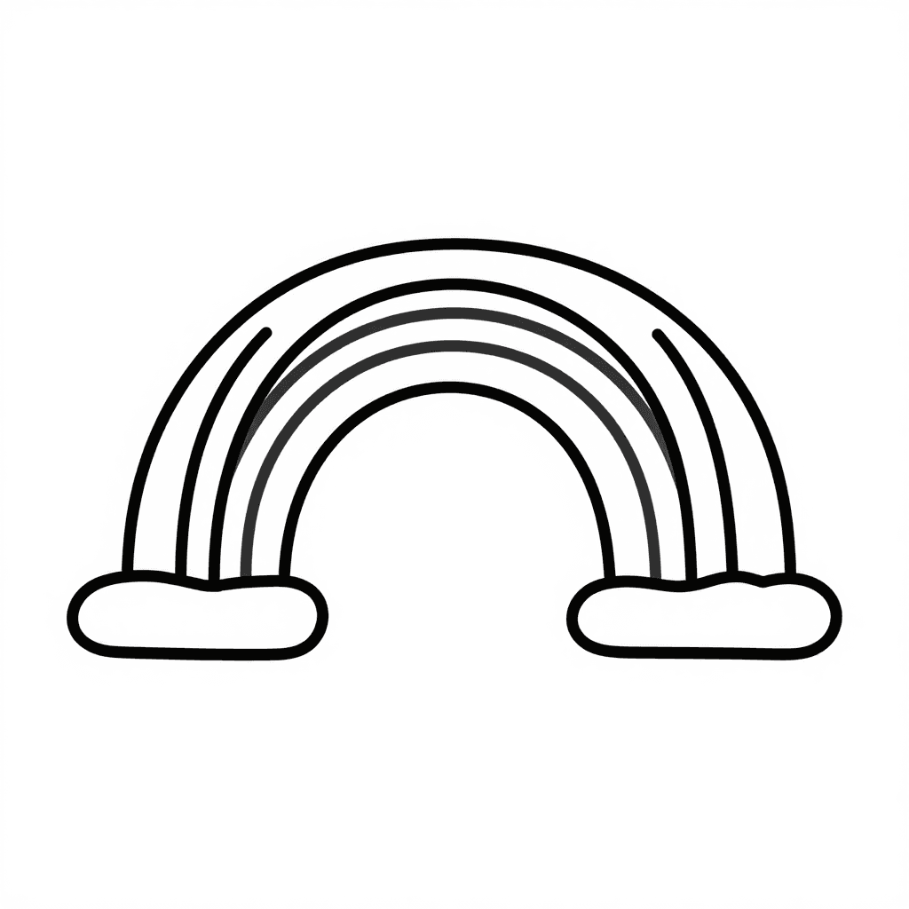 A Rainbow Bridge Coloring Page - free coloring page image 3 of 3