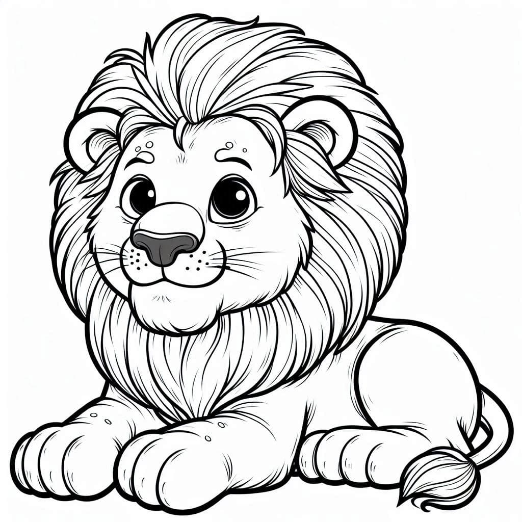 Big Lion - Majestic Free Coloring Pages for Wild Creativity! - free coloring page image 4 of 4