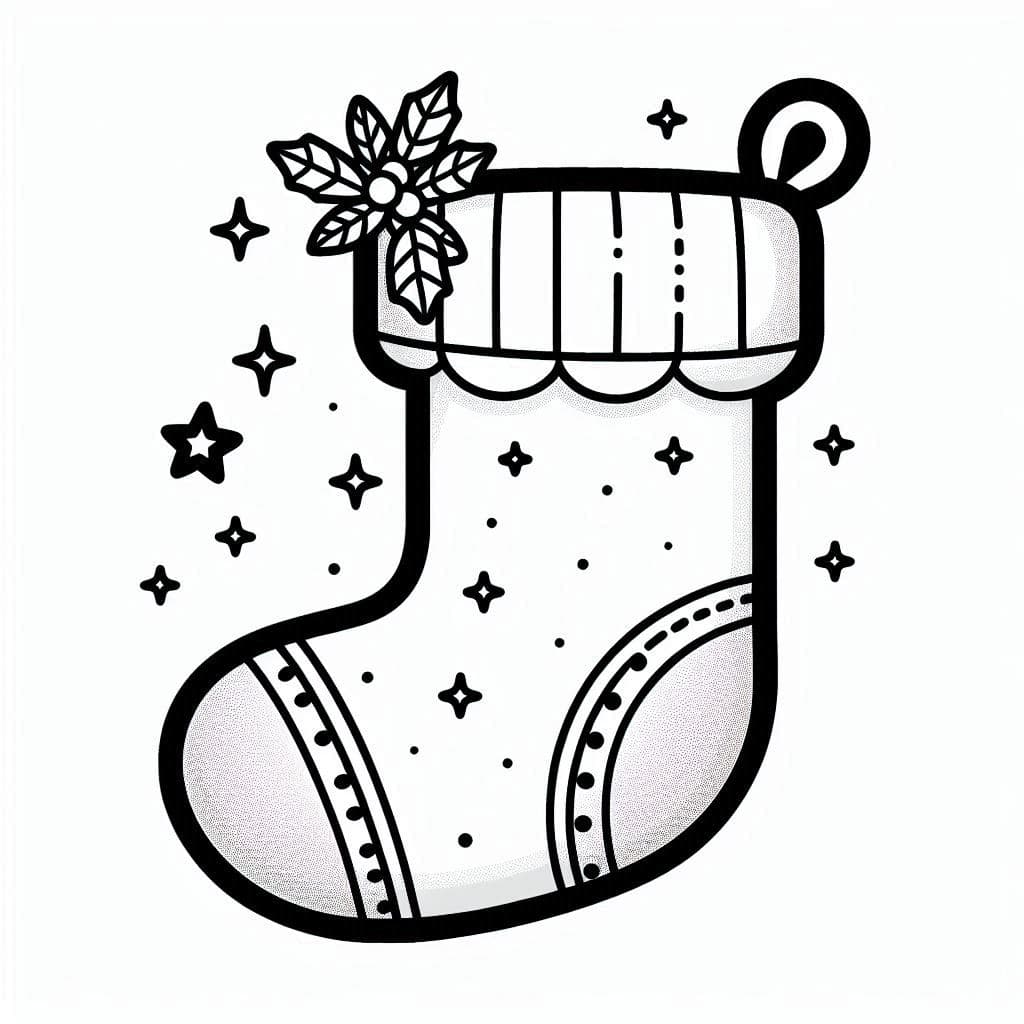 Christmas Stocking - Festive Free Coloring Pages for Holiday Fun! - free coloring page image 2 of 4