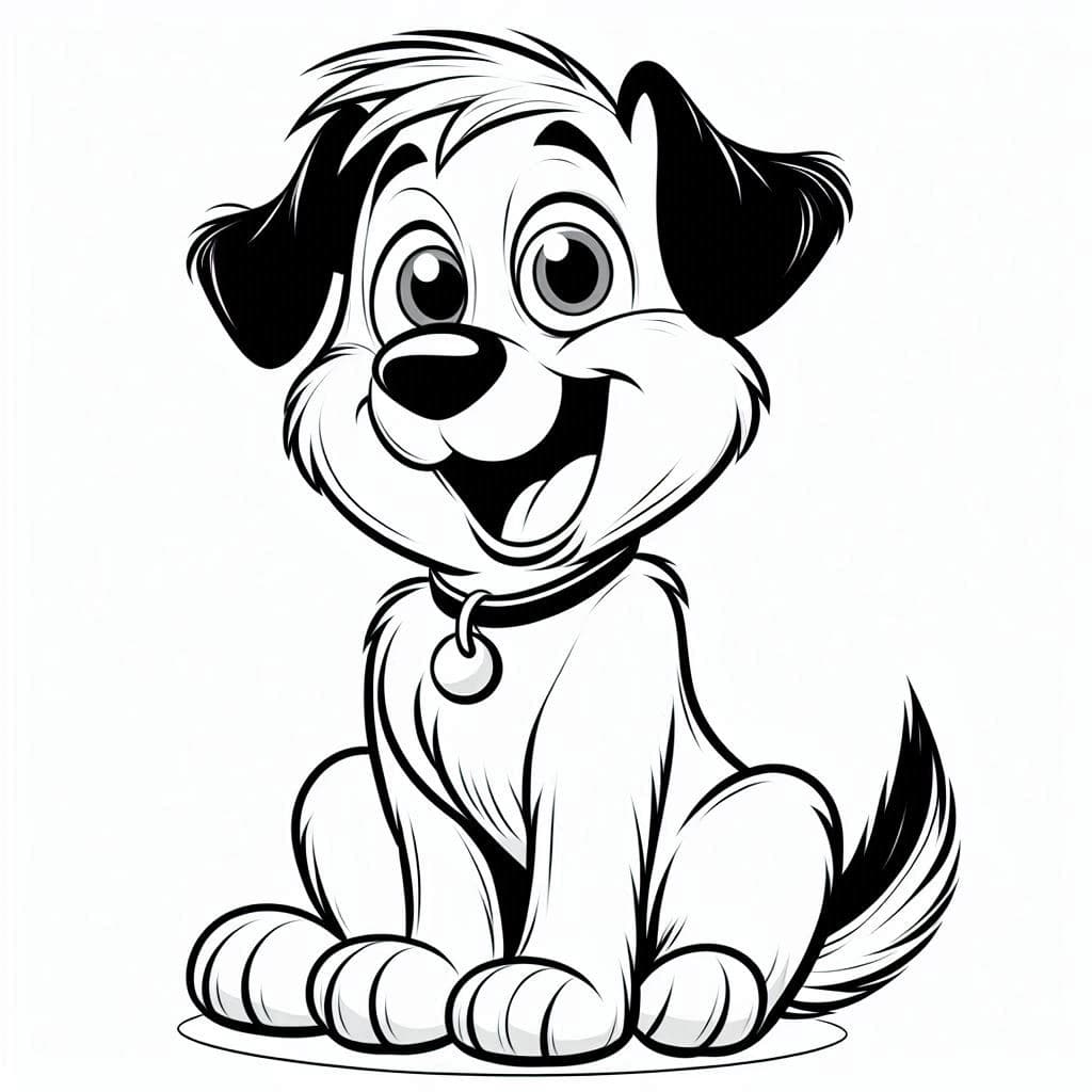 Funny Dog - Hilarious Free Coloring Pages for a Good Laugh! - free coloring page image 3 of 4