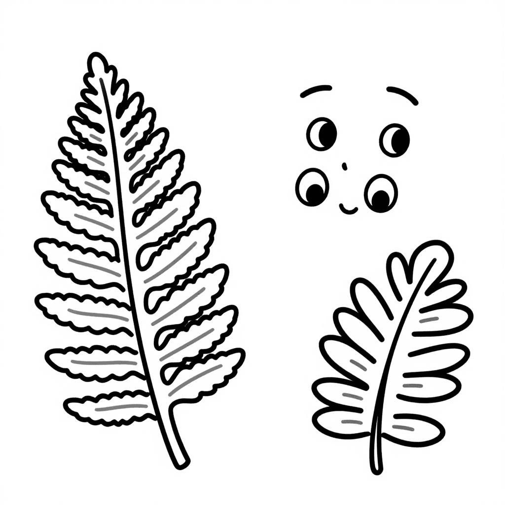 A Fern Leaf Coloring Page - free coloring page image 2 of 3