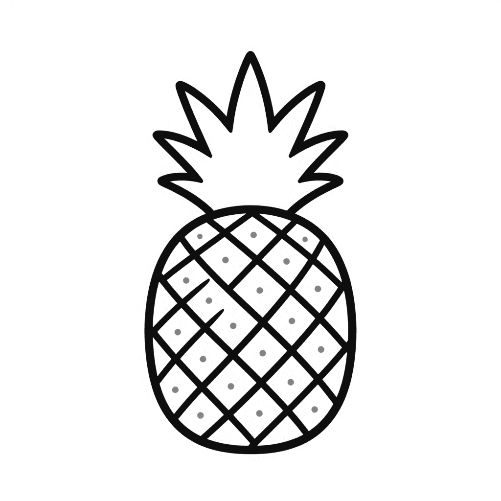 A Pineapple Coloring Page - free coloring page image 3 of 3