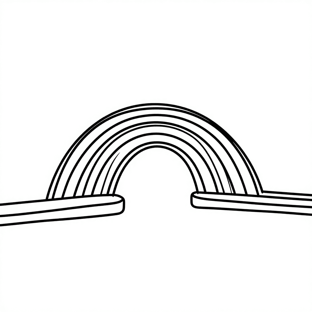 A Rainbow Bridge Coloring Page - free coloring page image 1 of 3