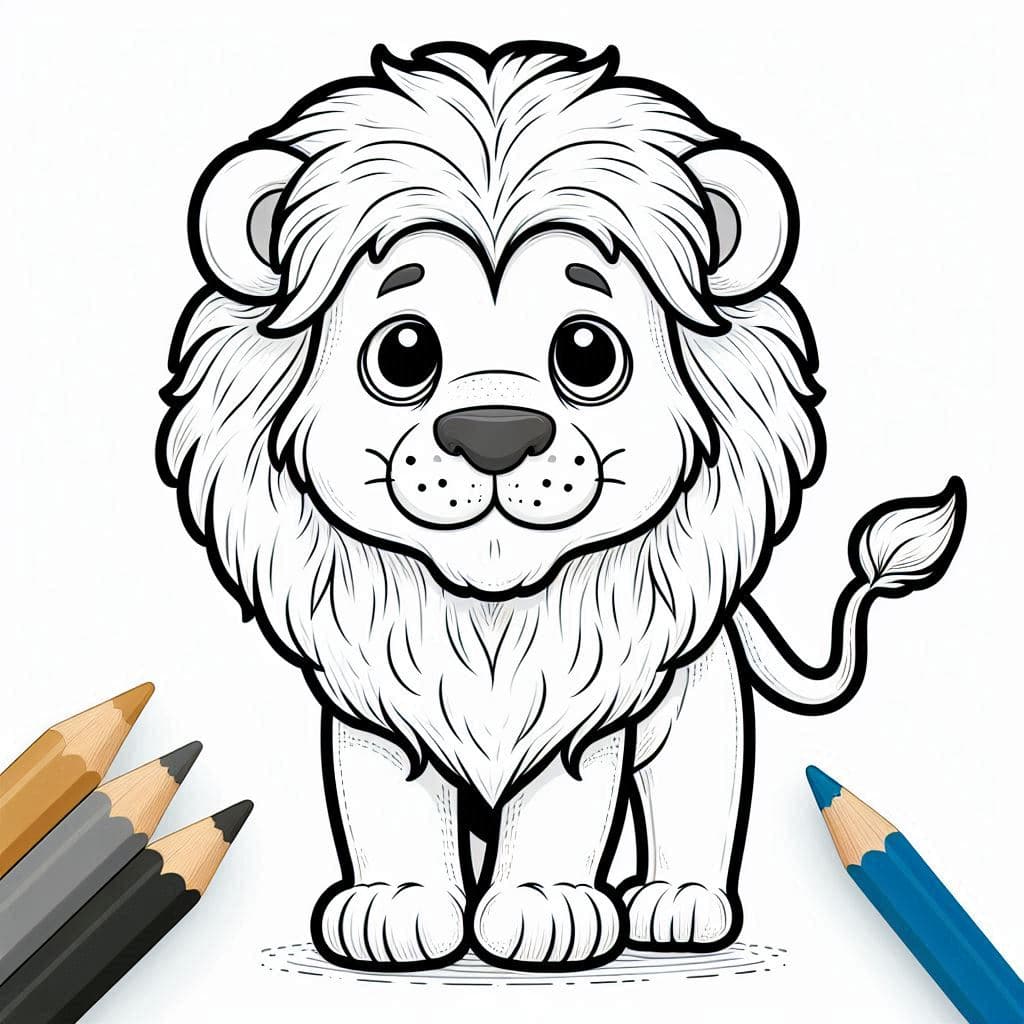 Big Lion - Majestic Free Coloring Pages for Wild Creativity! - free coloring page image 2 of 4