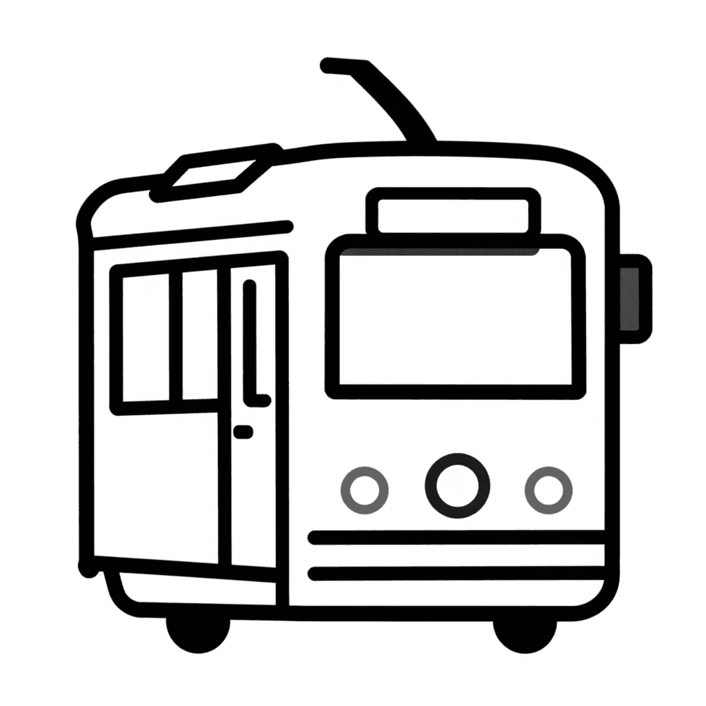 A Tram Coloring Page - free coloring page image 3 of 3