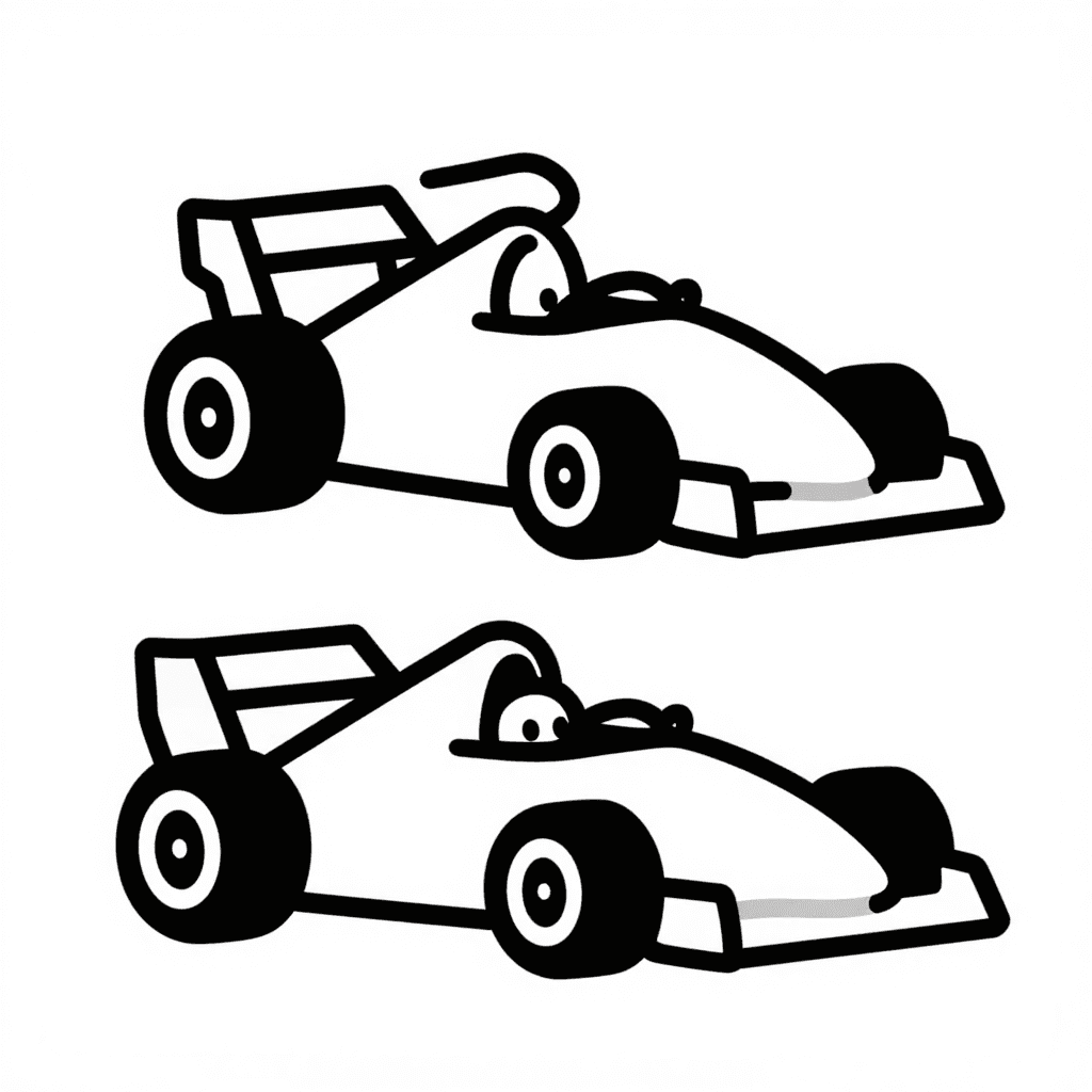 A Race Car Coloring Page - free coloring page image 2 of 3