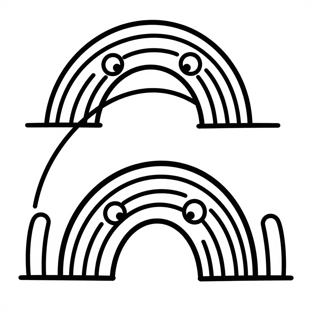 A Rainbow Bridge Coloring Page - free coloring page image 2 of 3
