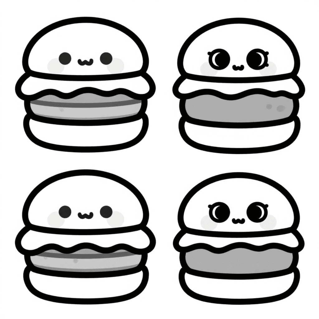 Hamburger Coloring Page - free coloring page image 2 of 3