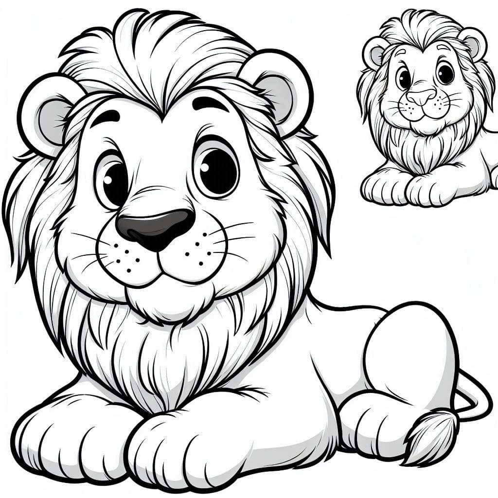 Big Lion - Majestic Free Coloring Pages for Wild Creativity! - free coloring page image 3 of 4