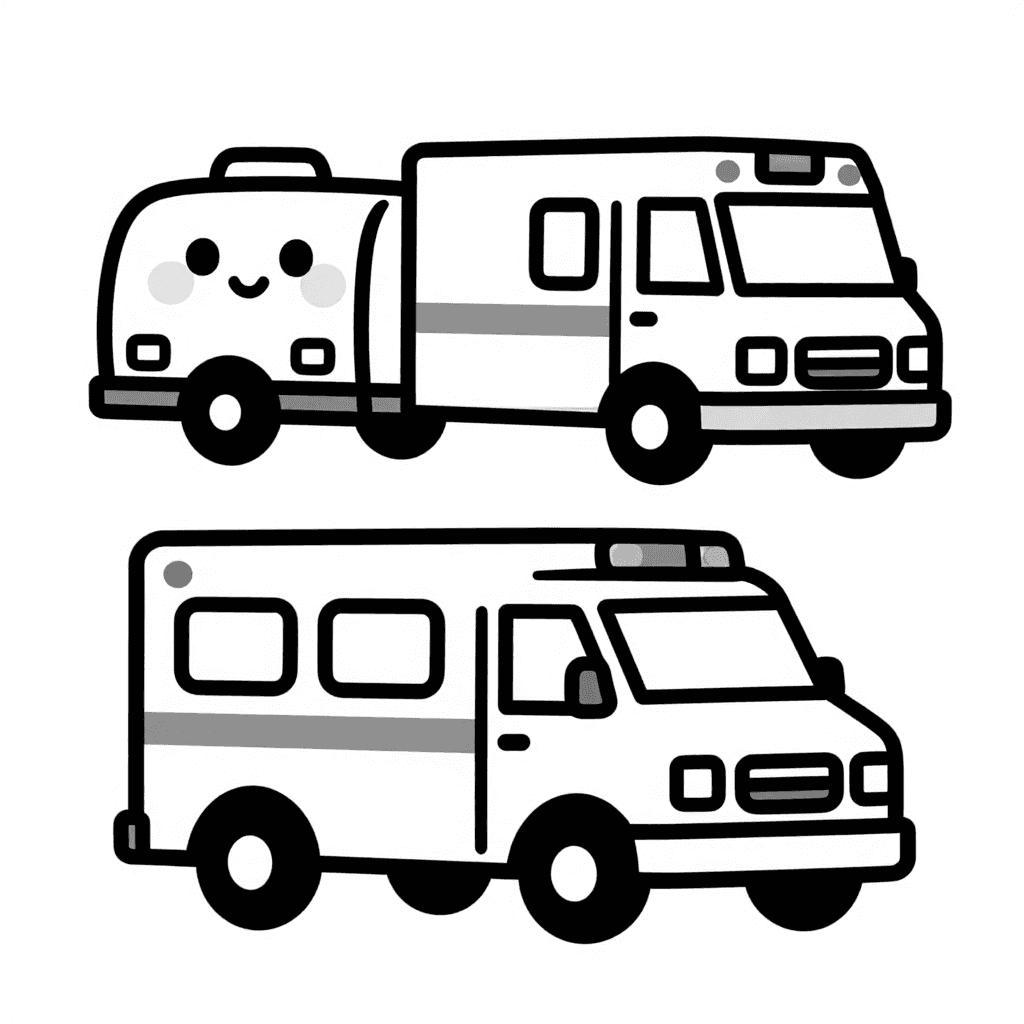 An Ambulance Coloring Page - free coloring page image 2 of 3