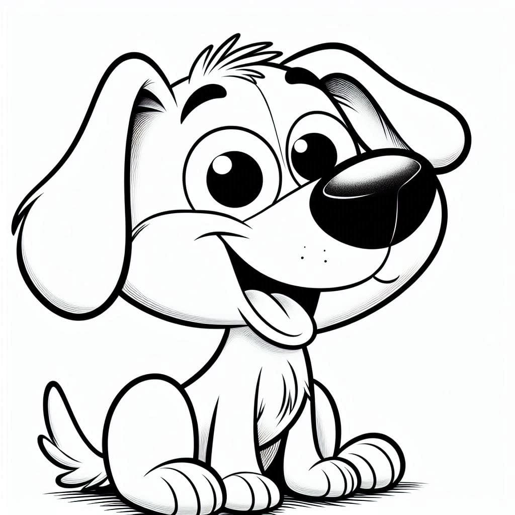 Funny Dog - Hilarious Free Coloring Pages for a Good Laugh! - free coloring page image 2 of 4