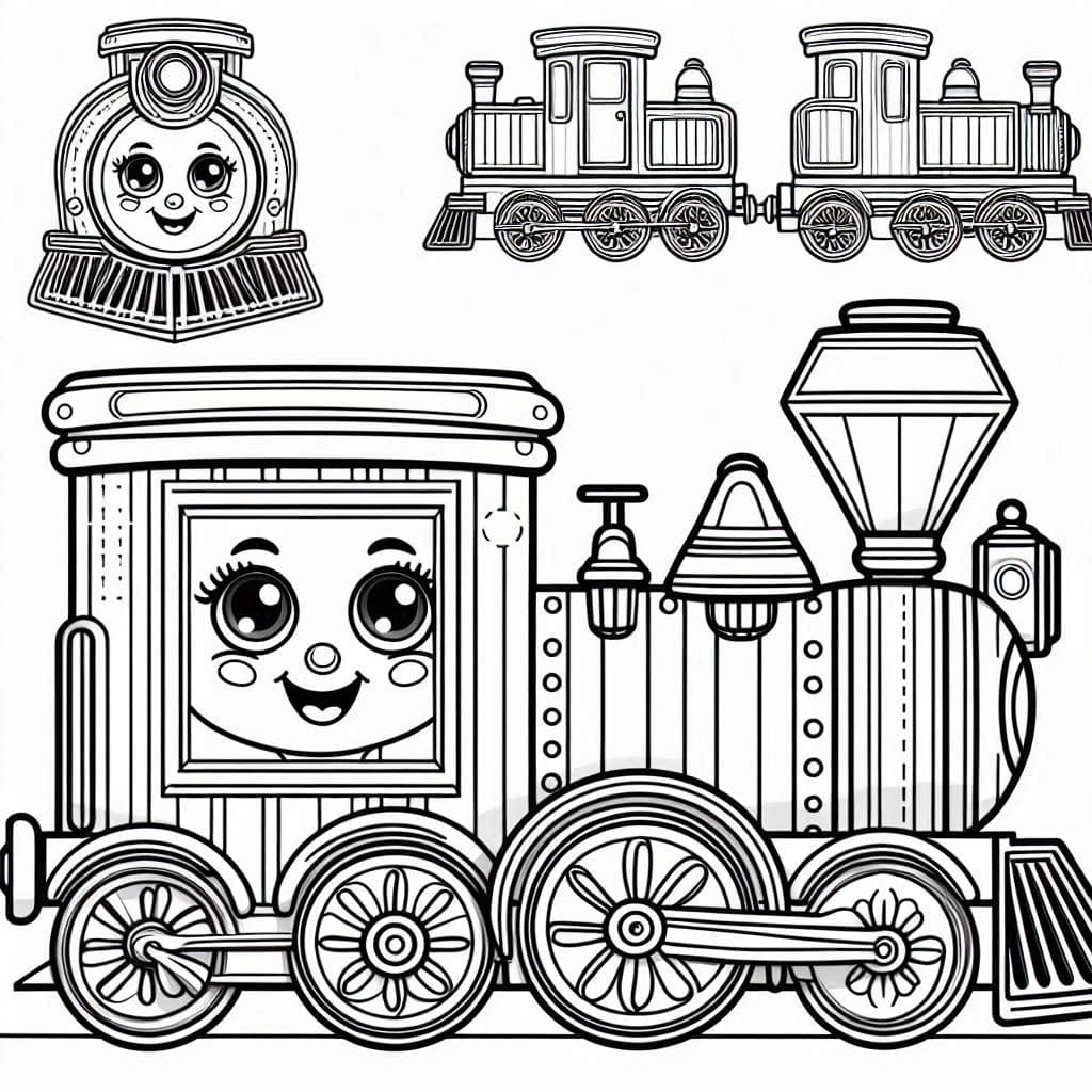 Amazing Train – A Fun and Exciting Coloring Adventure! - free coloring page image 3 of 4