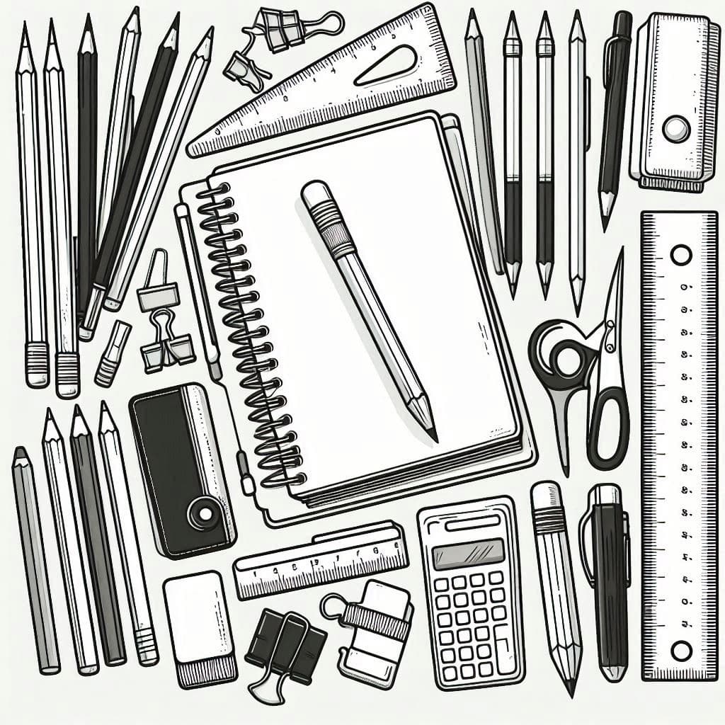 Stationery - Creative Free Coloring Pages for School and Office Lovers! - free coloring page image 2 of 4